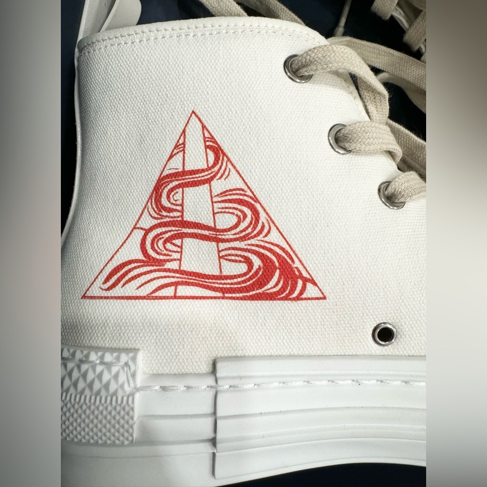 DIOR B23 White Canvas with AsteroDior Signature High Top Sneakers - Picture 10 of 16